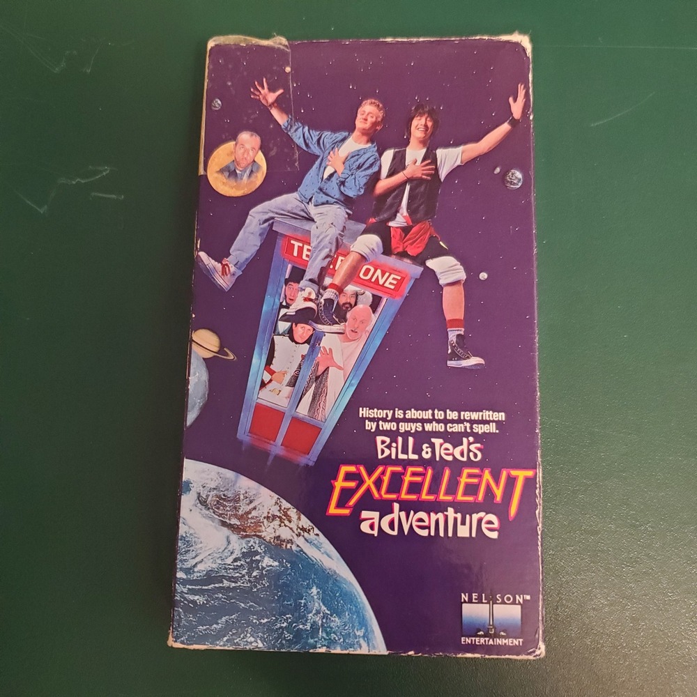 Bill & Ted's Excellent Adventure VHS 1989 Nelson Entertainment Keanu Reeves 8741